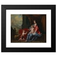 thumbnail image 2 of Victor Honoré Janssens 18x15 Black Modern Framed Museum Art Print Titled - Portrait of a Lady in the Guise of the Madonna with a Child, Beside Them&nbsp;The Infant Saint John the Baptist, 2 of 5