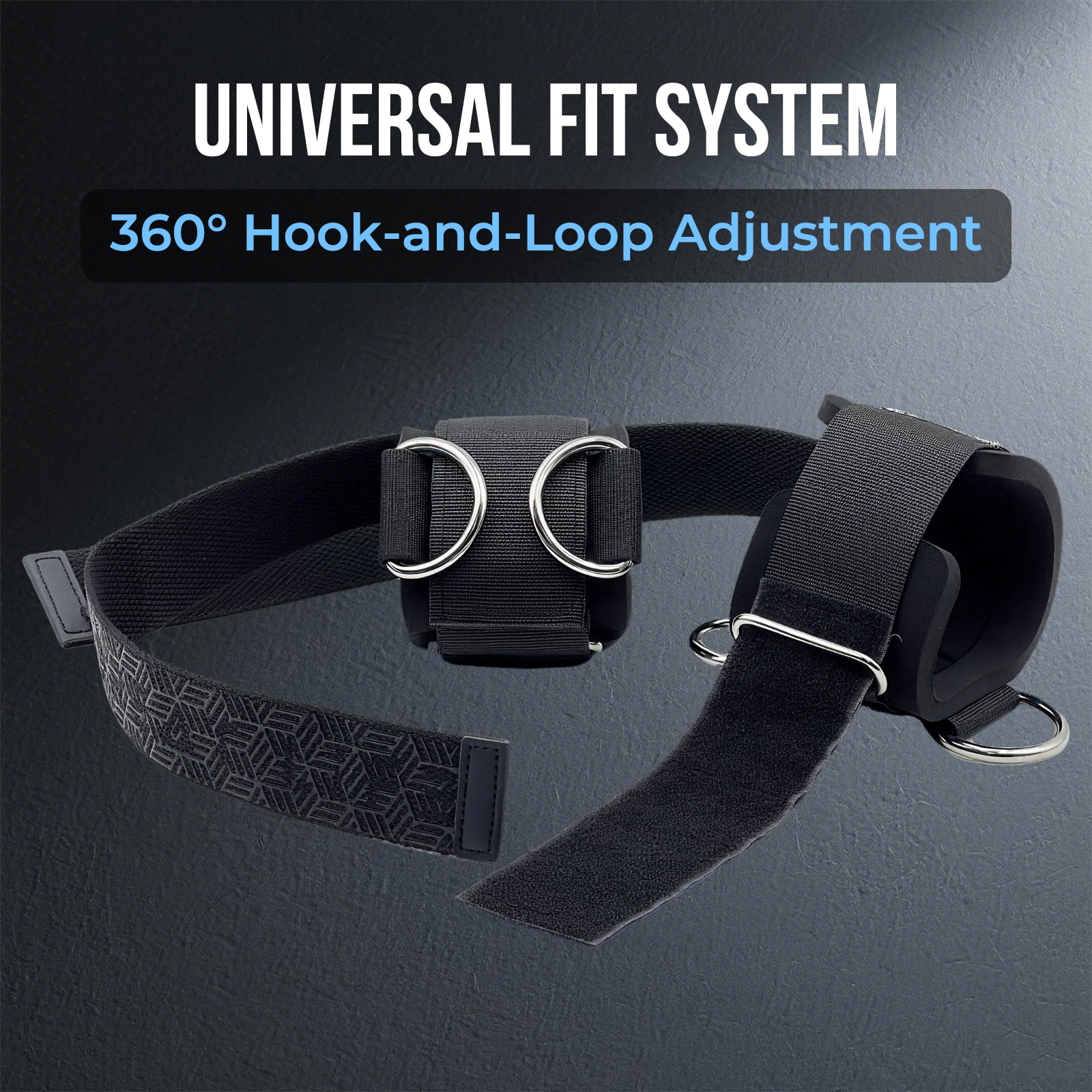 FYGL Dura Grip Anti-Slip Unisex Neoprene Geometric Weight Lifting Straps 2-Pack