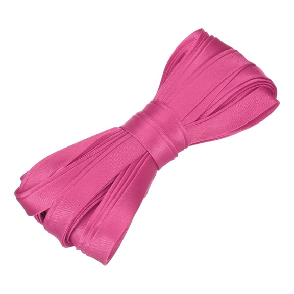 Uxcell Double Fold Bias Tape 2/5 Inch x 5.5 Yards Satin Pre-fold Tape Pink