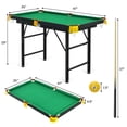 thumbnail image 2 of Patiojoy 47" Pool Table Set for Kids Foldable Billiard Table for Home and School Green, 2 of 6