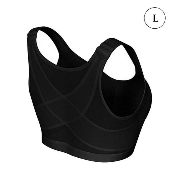 Advancent Corrector de postura levanta el sujetador de las mujeres nueva ropa interior de Yoga transpirable a prueba de golpes deportes soporte Fitness Uniforme atlético Negro L Advancent OD000595-11