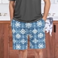 thumbnail image 6 of Men's Pajama Shorts Bottoms with Pockets Soft Lightweight Lounge Sleep Wear Snowflakes on Checkerboard, 6 of 6