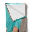 thumbnail image 2 of Kitty Soft Flannel Fleece Throw Blanket, Photo of a Veterinary Holding a Little Cat Examining Professionally, Cozy Plush for Indoor and Outdoor Use, 50" x 60", Warm Taupe Multicolor, by Ambesonne, 2 of 5