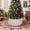 White, variant on Skimskl Woven Plastic Christmas Tree Collar Split-Side Xmas Tree Base Ring Skirt Stand Cover Replacement for Artificial Trees Indoor Holiday Decor