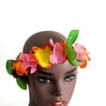 thumbnail image 7 of KYAIGUO Hawaiian Lei Tropical Hijab Flower Crown Lei Headdress Women Girls Flower Necklace Bracelet Summer Beach Vacation Party Decorations, 7 of 7
