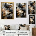 thumbnail image 4 of Designart "Gold And Black Marbled Euphoria V" Abstract Marble Wall Art Print, 4 of 5