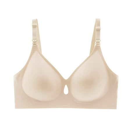 Nursing Bras for Breastfeeding  Full Support Maternity Bra Pregnancy Padded Wireless Breathable Bralette for Women Everyday