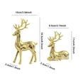 thumbnail image 3 of Christmas Reindeer Figurine Decor, Festive Home Figurine Christmas Holiday Elk Sculpture Ornamenttabletop Decor,Living Room Office Desk Decorative Statue, 3 of 8