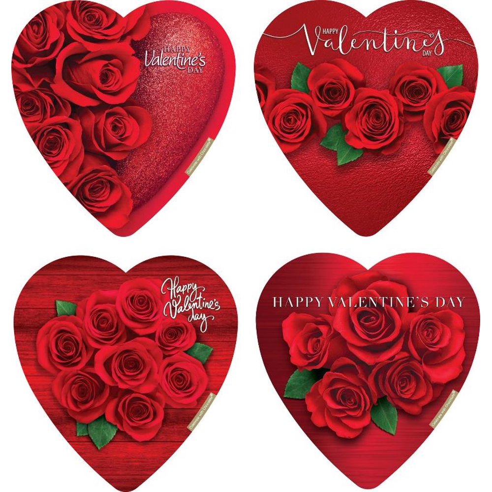 Elmer Chocolate Valentine's Day Rose Bouquet Design Heart Shaped, 6