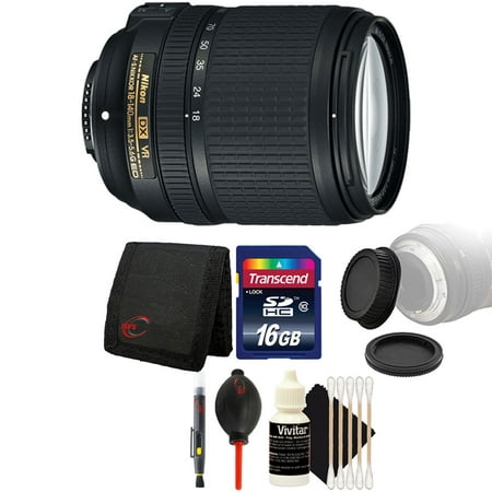 Nikon AF-S DX NIKKOR 18-140mm f/3.5-5.6G ED Vibration Reduction Zoom Lens with Auto Focus for Nikon D5200 D5100 D5600 with Ultimate Accessory