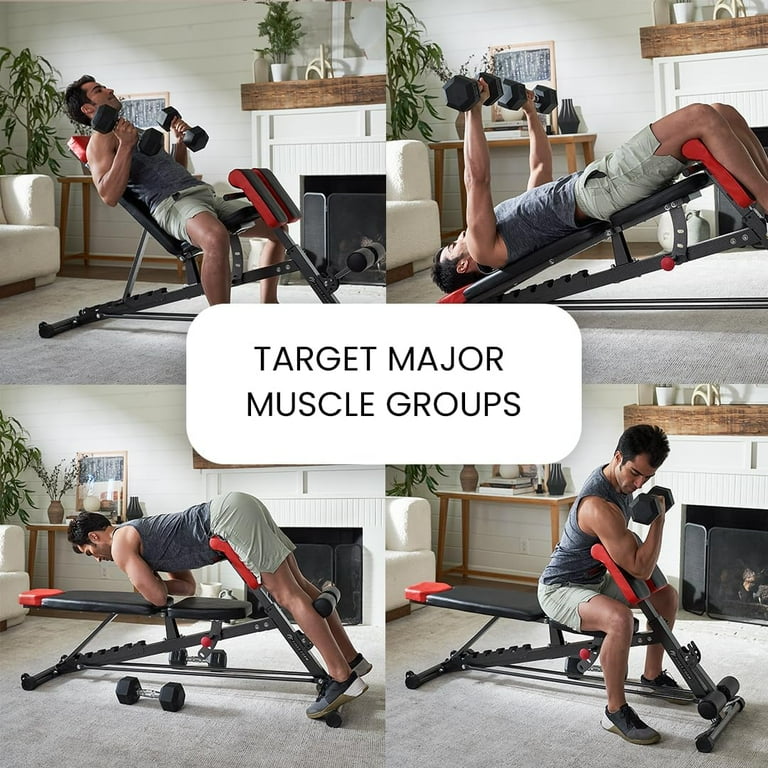 Finer Form Adjustable Gym Equipment Weight Bench Incline Decline Flat Bench Roman Chair Walmart