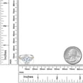 thumbnail image 3 of Gem Stone King 925 Silver and 10K Yellow Gold White Moissanite and Sky Blue Aquamarine and White Diamond Engagement Ring for Women | 4.06 Cttw | Heart Shape 10MM | Gemstone Birthstone | Size 6, 3 of 3