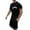 Black, variant on JIKNTTR Mens Summer 2 Piece Outfits Men's Casual Letter Print T Shirt Top Short Sleeved O Neck T Shirt And Shorts Suit Holiday Beach Set Outfits