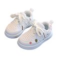 thumbnail image 4 of Kids Running Shoes, Kids Shoes, Girls Tennis Shoes, Kids Sneakers, Toddler Walking Shoes Boys Girls Slip-On Barefoot Shoes Kids Breathable Sneakers Non-Slip Lightweight Tennis Shoe, White US-3C/EU-19, 4 of 5