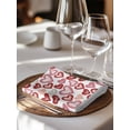 thumbnail image 6 of Valentine's Day Cloth Napkins Set of 8 Reusable Dinner Napkins, Pink Red Love Heart Abstract Art Romantic Cocktail Napkin Washable Table Napkins for Wedding/Holiday Party/Baby Shower 20"x20", 6 of 7