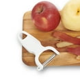 thumbnail image 3 of Cutlery-Pro Swiss-Style Peeler, Cat Cora Approved, German Stainless Steel Blade, White, Set of 2, 3 of 4