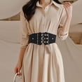thumbnail image 4 of Ceinture Rétro Femme Décontractée en Alliage Grand Boucle Mode Robe Ceinture Or, 4 of 8