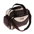 thumbnail image 1 of Bolsa de pañales impermeable grande para mamá, bolsa de viaje para bebé, cambiador, bolsa de lactancia marrón, 1 of 9