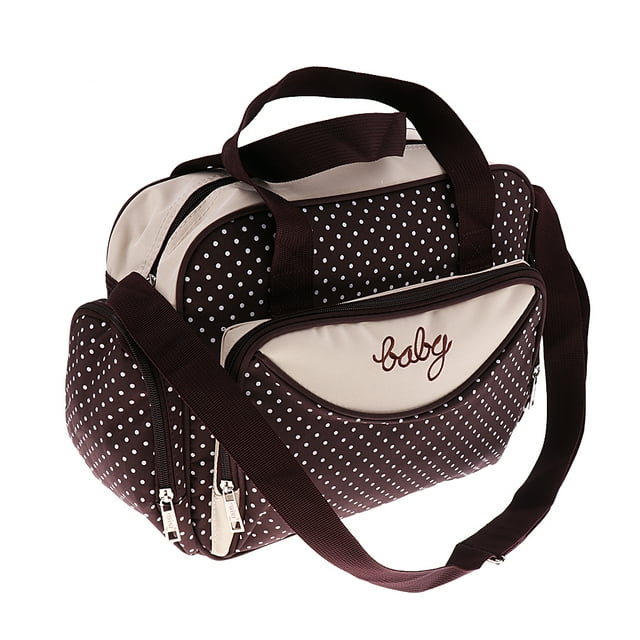 Bolsa de pañales impermeable grande para mamá, bolsa de viaje para bebé, cambiador, bolsa de lactancia marrón