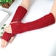 thumbnail image 1 of Guantes de invierno para mujer, de punto, cálidos, de medio dedo, abiertos, de poliéster, 1 of 3