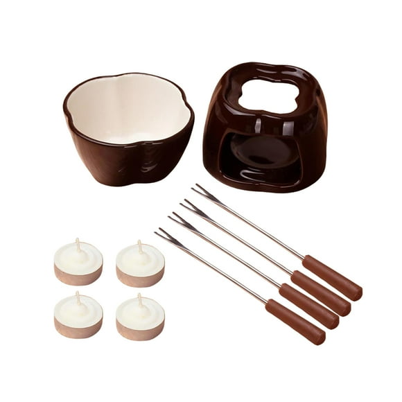 serony Chocolate Fondue Set Chocolate Cheese Fondue Pot Ceramic Fondue Set for Melting Chocolate Cheese