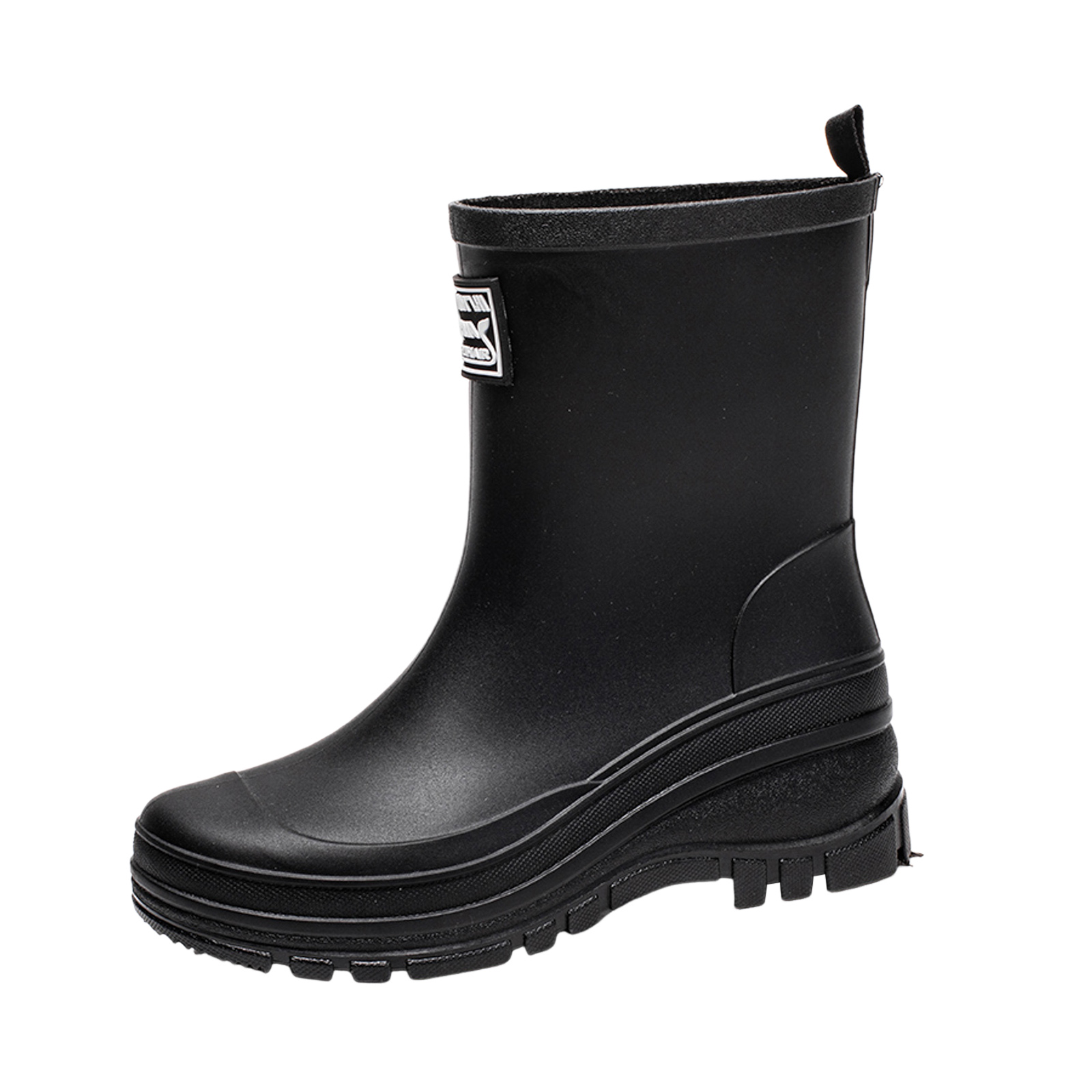 Chenyee Rain Boots for Women Lightweight Non Slip Rain Shoes Mid Calf Water-proof Garden Booties