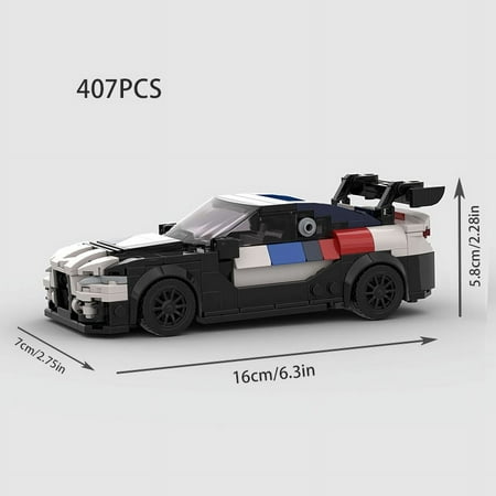 giftMOC M4 GT4 G82 Classic Car City Speed Champions Racer Supercar Building Blocks Brick Racing Creative Garage Kids Toys Gift Boys