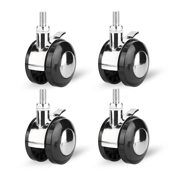 Rueda Giratoria De 4 Piezas De 2 Pulgadas, Ruedas Universales, Carga Máxima 30 Kg/Uds, Ruedas para Muebles, Función De Freno, Rotación De 360 Grados, para Oficina Y Residentia