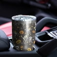 thumbnail image 4 of 30oz Dancing Skeletons Halloween Pattern Tumblers Stainless Steel Tumbler with Lid and Straw,Vacuum Insulated Double Wall Travel Tumbler Cups Mug with Cleaning Brush for Coffee,Tea, 4 of 7