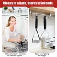 thumbnail image 3 of Gimgong Potato Masher, Large Heavy Duty Stainless Steel Mashed Potato Masher Kitchen Tool, Professional Metal Wire Smasher for Bean, Avocado, Vegetable-9.64 inch （Silver）, 3 of 8