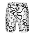thumbnail image 3 of Balery Hand Drawn Snake Traje de Baño Estilo Hawaiano para Hombre, Shorts de Secado Rápido con Bolsillos-Small, 3 of 6