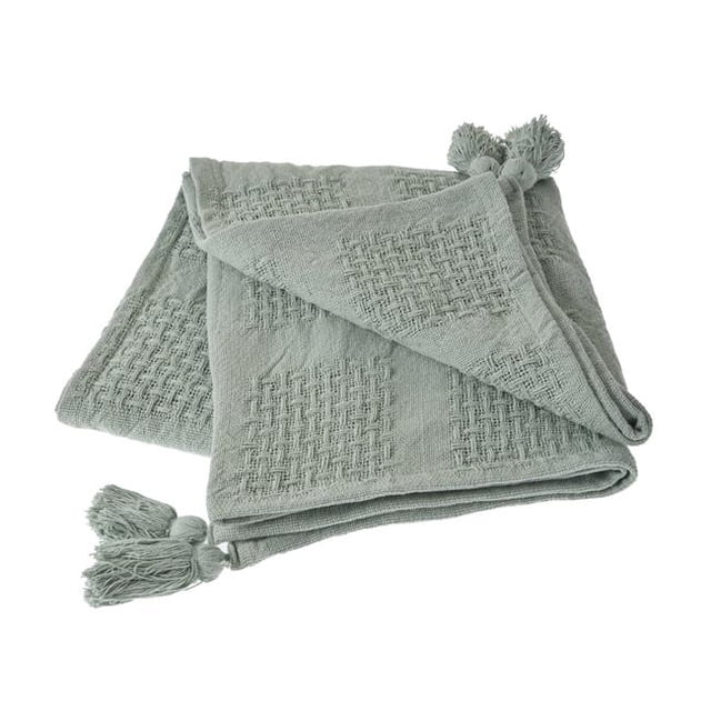 LR Resources THROW80162MIJ4250 Couverture Tissée &44; Jade