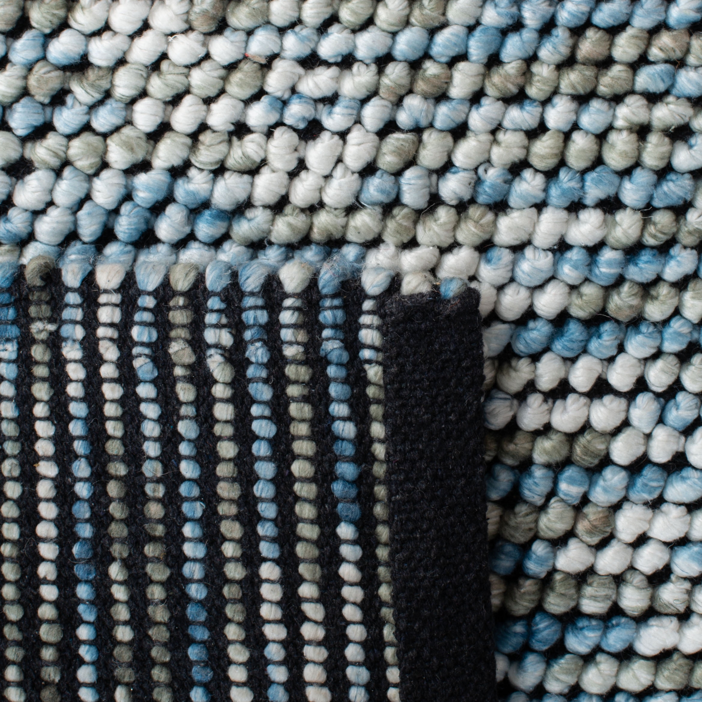 SAFAVIEH Natura Shelby Abstract Area Rug, Blue/Ivory, 6' x 6' Square