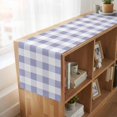 thumbnail image 6 of Purple Plaid 70 Inch Table Runner, Spring Summer Farmhouse Buffalo Checkered Farmhouse Dresser Scarf Cotton & Linen Tablerunner for Dining/Kitchen Island/Holiday Party Décor 13" x 70", 6 of 9