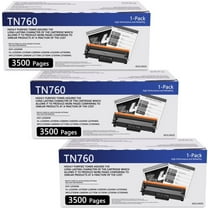 TN760 Toner Cartridge Black 3-Pack Replacement for Brother TN760 TN 760 TN 730 Toner Cartridges for Brother MFC-L2710DW HL-L2395DW Printer