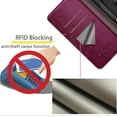 thumbnail image 2 of for iPhone 14 6.1" Phone case,[3 Credit Card Slot][RFID Blocking Leather] Flip Folio Book Shockproof Protector,Holder Stand Cases,Women Men for Apple 14 Wallet Cover,Wine Red, 2 of 12