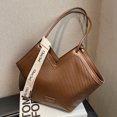 thumbnail image 3 of Bolsos Hobo para mujer Bolsos de moda de cuero Bolsos de hombro ligeros Totes sólidos, 3 of 8