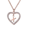 thumbnail image 1 of Collar de Mujer Corazón con Inciales LuckyLy, Modelo Adina rosa UNITALLA, 1 of 7