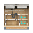 thumbnail image 5 of Retráctil Y Ajustable Organizador De Estante De Cocina Lab.G Blanco, 5 of 5