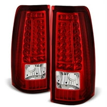 AKKON - For 03-06 Chevy Silverado 04-06 GMC Sierra Pickup Truck Red Clear G2 LED Tail Lights Brake Lamps Pair