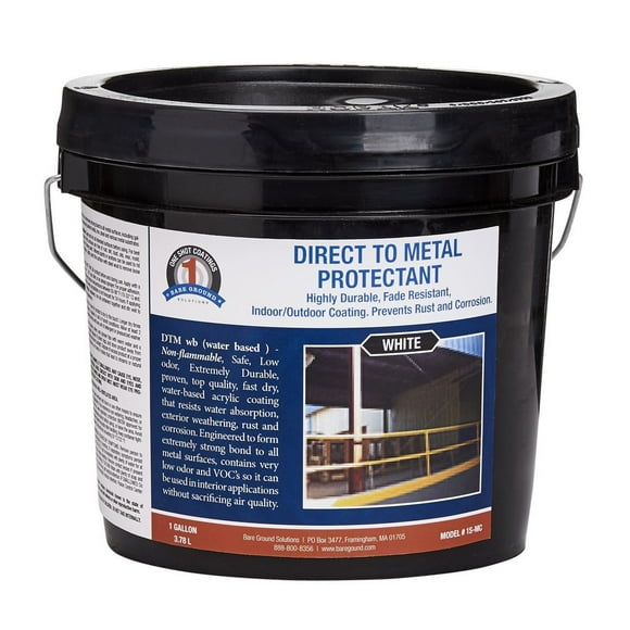 Peinture Protectrice Directe sur Métal (One Gallon-Blanc) par Bare Ground