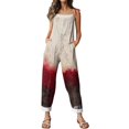 thumbnail image 3 of Women's Rompers Funny Spaghetti Strap Halloween Costumes Boho Floral Print Spooky Season Outfit Trendy Loose Romper Daily Party Outfits, 3 of 6
