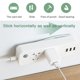 thumbnail image 4 of Adhesivo para enchufes, organizador de cables con soporte autoadhesivo, gancho para pared, color blanco, forma ovalada, material ABS, fácil de instalar y sin dejar residuos., 4 of 6