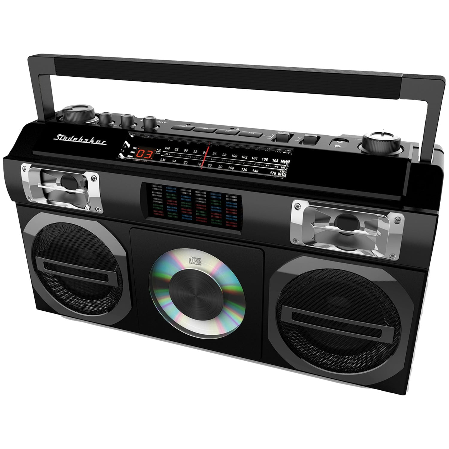 Studebaker Retro Bluetooth Boombox w/CD Player, Radio