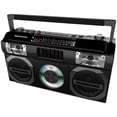 thumbnail image 4 of Studebaker SB2145B 80s Retro Street Bluetooth Boom Box with FM Radio & CD Player (Black), 4 of 7
