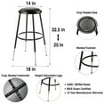 thumbnail image 3 of Otto 25"-33" Height Adjustable Stool, Black, Pack of 2, 3 of 7