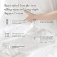 thumbnail image 5 of A1HC 100% Organic Cotton Flat Sheet 300 TC, Wrinkle Resistant Soft Lustrous Sateen Weave Sheets, Queen 105" x 96", Cream, 5 of 7