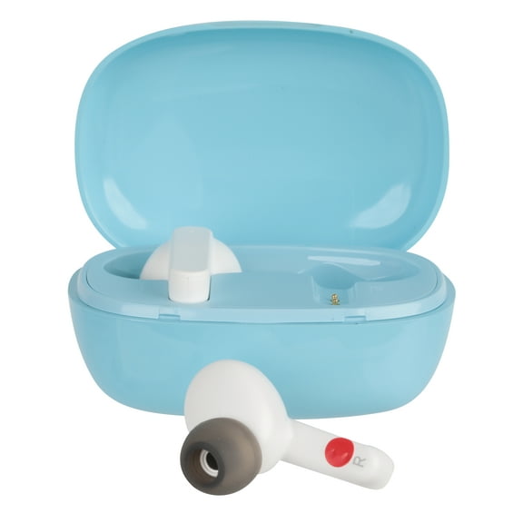 Wireless Bluetooth Earbuds with Charging Case, Glossy Blue, 20 Hours Playtime