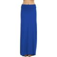 thumbnail image 2 of Womens Casual Solid Jersey Draped Long Maxi Skirt, 2 of 7