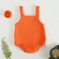 thumbnail image 4 of MUXiin Baby Halloween Bodysuit Orange Pumpkin Print Unisex Romper Soft Short Sleeve Cute Fall Outfit for Boys Toddler Comfortable Breathable,Black,0-3 Months, 4 of 8